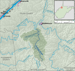 Sancho Creek WV map.png