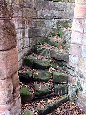 Spiral staircase in St. Mary's Cathedral, Coventry, UK