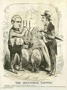 The Senatorial Tapster, H. L. Stephens, Vanity Fair 1860