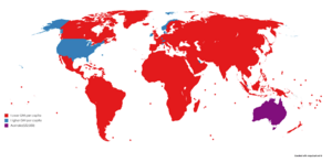 Australia's GNI per capita in 2015