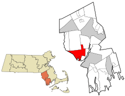 Location in Bristol County in Massachusetts