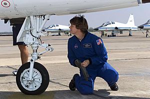 Collins with a T-38