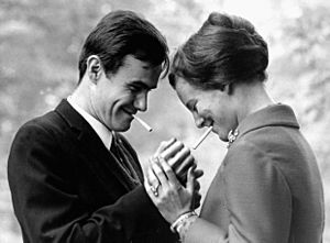 Crown-princess Margrethe and Henri de Monpezat 1966