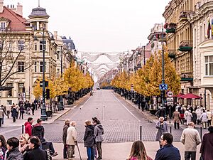 Gediminas Avenue in autumn