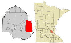 Hennepin County Minnesota Incorporated and Unincorporated areas Minneapolis Highlighted.svg