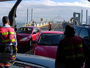 Loaded onto a ferry