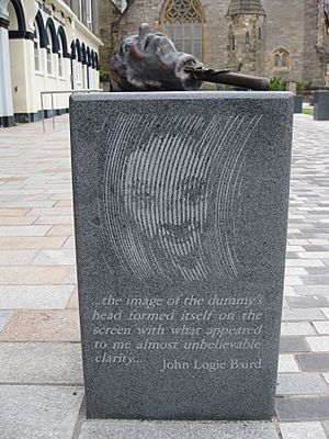 Replica of Stooky Bill, John Logie Baird's puppet, in the Outdoor Museum