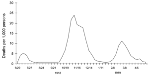 1918 spanish flu waves