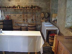 A part of Portland Castle's Kitchen