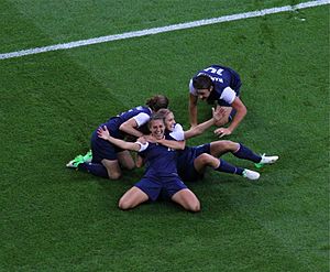 Carli Lloyd celebrates