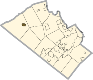 Location of New Tripoli in Lehigh County, Pennsylvania