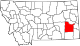 State map highlighting Custer County