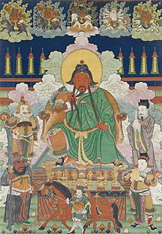 RARE THANGKA IMPÉRIAL DE GUAN YU, CHINE, DYNASTIE QING, ÉPOQUE QIANLONG (1736-1795), Sotheby's