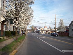 Looking east along U.S. Route 60 from C Street