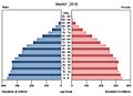 World population pyramid (2018)