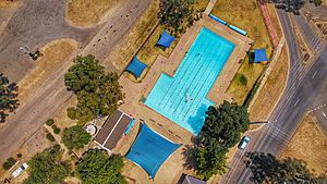 Yea Swimming Pool from the air. Jan 2020