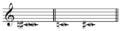 Augmented unison on C