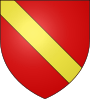 Blason gueules-bande or