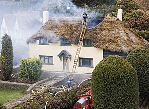 Burning house, Bekonscot