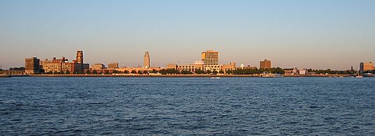 Camden waterfront skyline