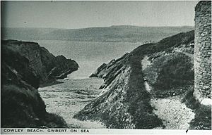 Cowley beach at Gwbert-on-sea