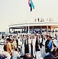 Flag-hoisting at the Union Declaration