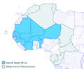 French West Africa 1913 map