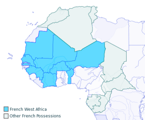 French West Africa 1913 map