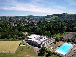 Kite aerial photo of Stroud Leisure Centre