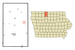 Location of Titonka, Iowa