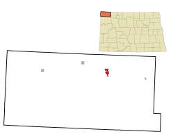 Location of Crosby, North Dakota