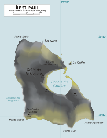 Map of Saint Paul Island.