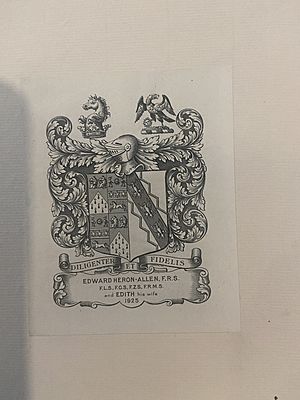 Bookplate of Edward Heron-Allen