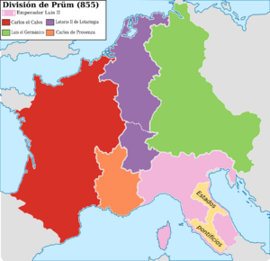 Carolingian empire 855