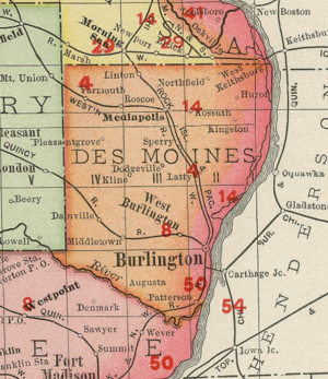 Des Moines County Iowa 1903