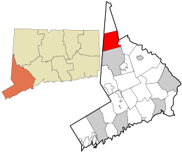 Location in Fairfield County and the state of Connecticut.