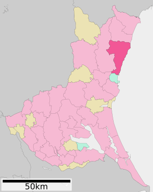 Location of Hitachi Mito in Ibaraki Prefecture