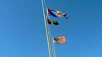 Lincoln and Welland Regiment Flag in Afghanistan