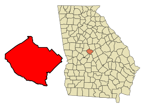 Location within Bibb County