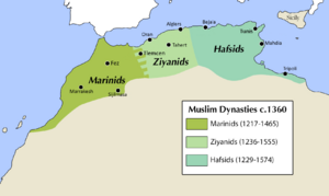 Marinids Zayyanids and Hafsids c1360