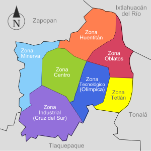 Zonas de Guadalajara