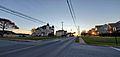 7th and Main Street intersection in Tatamy PA during sundown