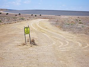 Ambrosia Lake radiation sign