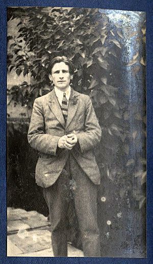 Edmund Blunden by Lady Ottoline Morrell vintage snapshot print, 1923