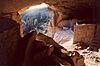 Looking out from one of the cave dwellings