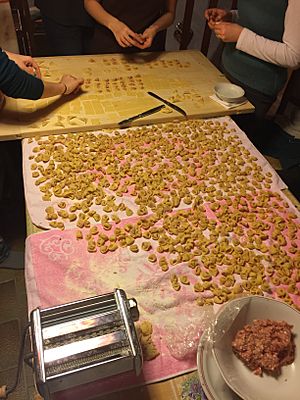 Making tortellini