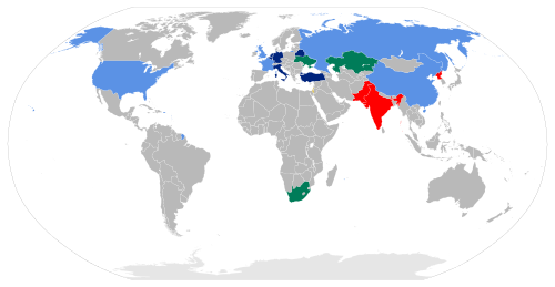 Nuclear weapons states 2023