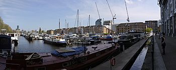 Panorama of Greenland Dock Marina