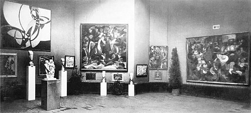 Salon d'Automne 1912, Paris, works exhibited by Kupka, Modigliani, Csaky, Picabia, Metzinger, Le Fauconnier