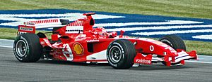 Schumacher (Ferrari) in practice at USGP 2005